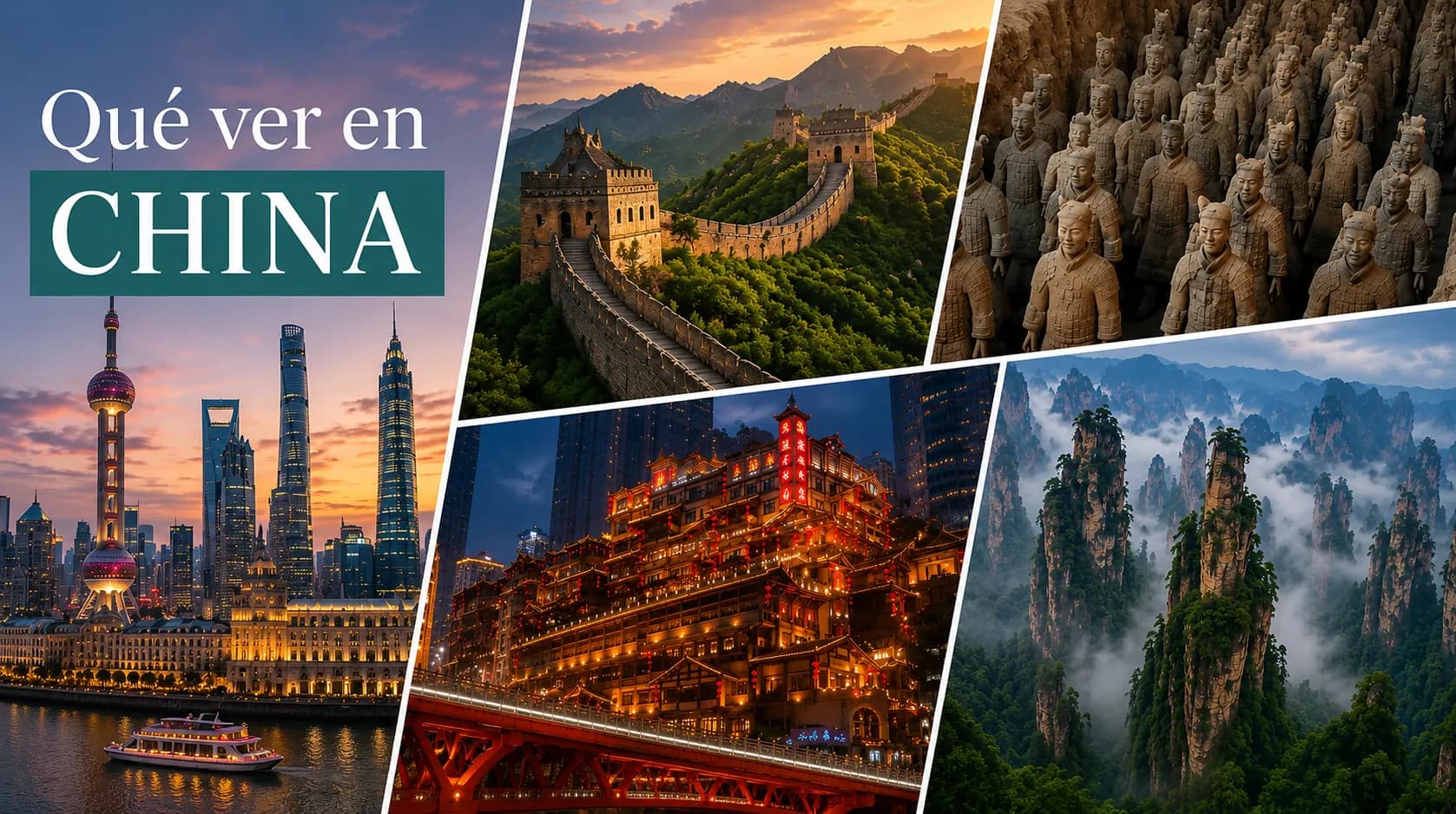 Paisaje icónico de China para planificar qué visitar