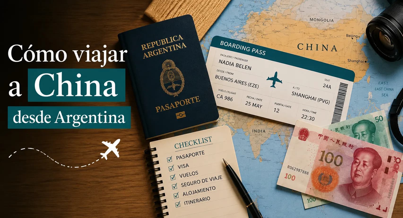 Pasaporte y documentos de viaje para ingresar a China